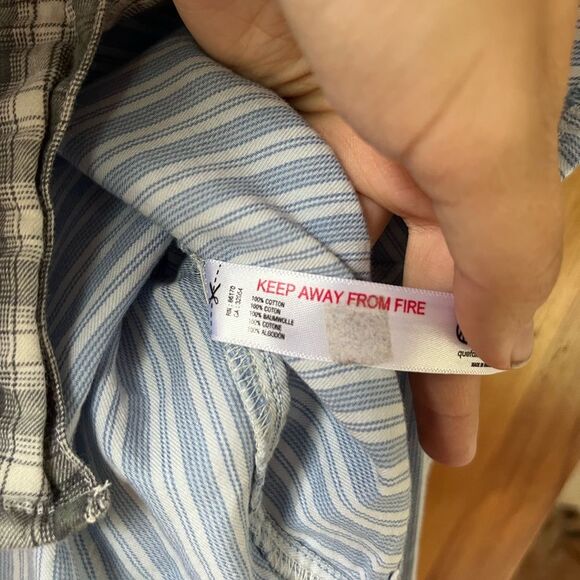 Urban Outfitters out from under blue striped Plaid Shirt - Picture 8 of 8